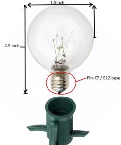 Deneve G40 String Lights With 25 Clear Globe Bulbs - Green 10 57 bae771c2 063f 4375 a167 c803e23926d6