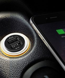 Alternative view of Aukey Cc-S1 4.8A Dual Port Usb Car Charger - Black Car Charger(Black)