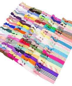 Jlika Elastic Hair Ties (Set Of 100) Colorful Prints And Solids No Crease Ouc.. 11 57 bf150cf7 9616 4978 8573 02687de1a6a6