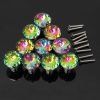 Kingso 10Pcs Colorful Crystal Glass Cupboard Wardrobe Cabinet Drawer Knob Doo.. 5 57 bfc23404 df79 47cd 9aab ffa42686a6d3