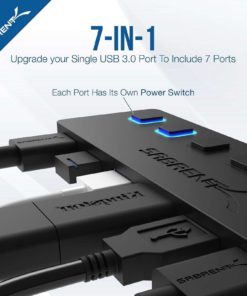 Alternative view of Sabrent 7-Port Usb 3.0 Hub With Individual Power Switches And Leds Included 1..