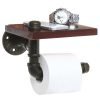 Rustic Style Pipe Design Brown Wood & Black Metal Wall Mounted Bathroom Shelf.. 9 57 c128d789 f72e 4173 bc61 11db9bcc9c2c