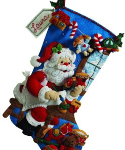 Bucilla The Workshop Christmas Stocking Felt Applique Kit 86165 18-Inch