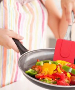 Alternative view of Bobbi Jean's Silicone Spatulas Set Of 3 Red: Large Spoonula Medium Rubber Scr..