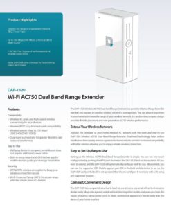 D-Link Wi-Fi Ac750 Dual Band Range Extender (Dap-1520) (Certified Refurbished) 12 57 c30f1a39 ca27 492c bfdc 43da65fe02b5