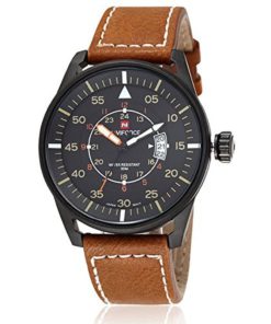 Alternative view of Readeel Multifunction Outdoor Men Fashion Brown Leather Band Movement Quartz ..
