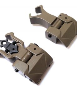 Alternative view of Dark Earth / Tan Superior Tactical Flip Up Front And Rear Iron Sights Set - Fde