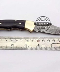 Buffalo Horn 6.5'' 100% Handmade Damascus Steel Folding Pocket Knife 100% Pri.. 14 57 c42851d0 45ef 4bbe 9c99 5503e2f60561