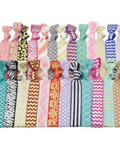 Jlika Elastic Hair Ties (Set Of 100) Colorful Prints And Solids No Crease Ouc.. 16 57 c45c614f 5799 4f90 b470 160221ae8cf6