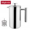Highwin Small Stainless Steel French Press - 3 Cups (4 Oz Each) Coffee Plunge.. 17 57 c46730e6 82b2 438c 9136 bc621f9dbb37