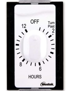 Westek Tmsw12Hw Hardwire Indoor In-Wall 12 Hour Mechanical Countdown Timer Wh..