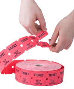 2000 Red Two Part Double Roll Raffle Tickets 50/50 By Midway Monsters 8 57 c4c10059 655d 4cb6 af5e 71b55587f167