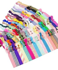 Jlika Elastic Hair Ties (Set Of 100) Colorful Prints And Solids No Crease Ouc.. 10 57 c4f25ea7 407c 41ab 9d0a 82ebf305d4a7