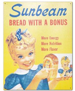Sunbeam Bread Little Miss Sunbeam Retro Vintage Tin Sign