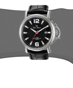 Alternative view of Lucien Piccard Watches Triomf Leather Band Watch Black/Black/Silver