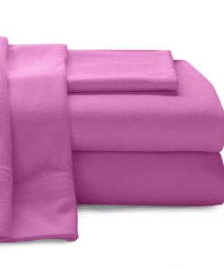 Baltic Linen Company Cotton Jersey Sheet Set King Bright Pink