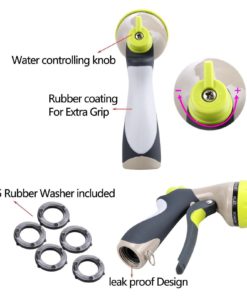 Alternative view of Homdox Garden Hose Nozzle 8 Spray Patterns Adjustable Water Pressure Controll..