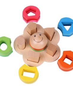 Alternative view of Rolimate Educational Preschool Wooden Shape Color Recognition Geometric Board..