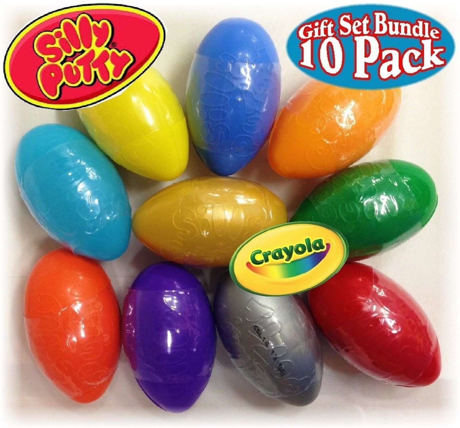 Crayola Silly Putty Gift Set - 10 Pack Bundle Original Metallic
