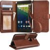 Nexus 6P Case Arae Huawei Nexus 6P Wallet Case[Wrist Strap] Flip Folio [Kicks..