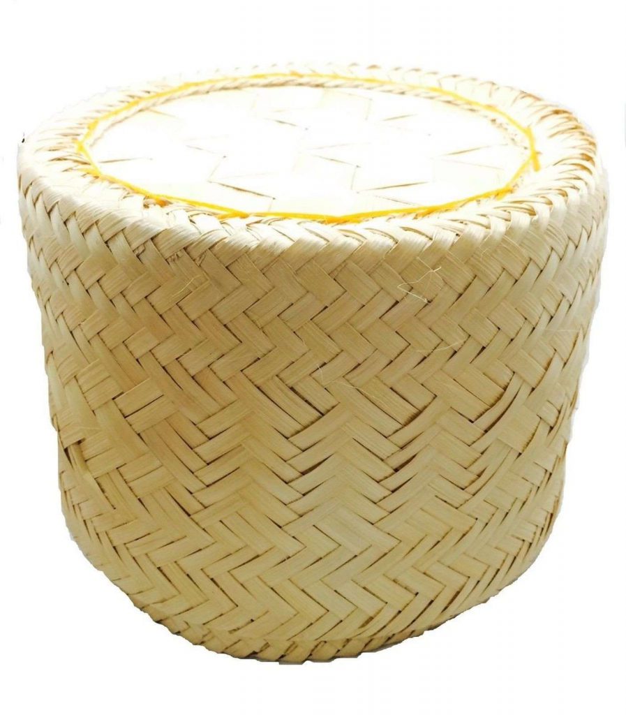 Thai Handmade Sticky Rice Serving Basket Large Size