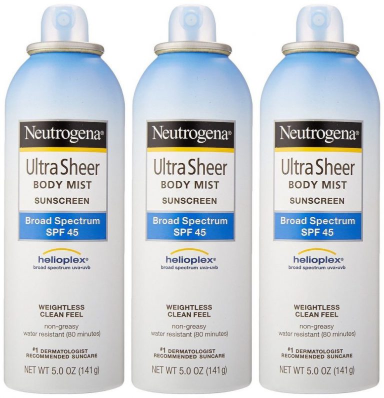 Neutrogena Ultra Sheer Body Mist Sunscreen Broad Spectrum Spf 45 5 Oz