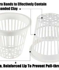 Alternative view of Np3Aw: 3 Inch White Slotted Mesh Net Pot For Hydroponics/Aquaponics/Orchids -..