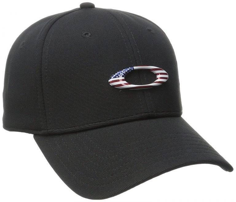 Oakley Men's Tincan Cap Black/American Flag Small/Medium