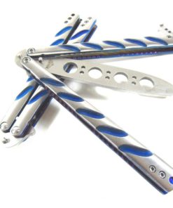 Icetek Sports 44514 Deluxe Metal Steel Practice Balisong Butterfly Trainer Blue 4 57 d237c27d 8162 4a4d acdd 07b336917dcd