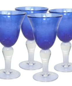 Alternative view of Artland Iris Goblet Cobalt Blue Set Of 4