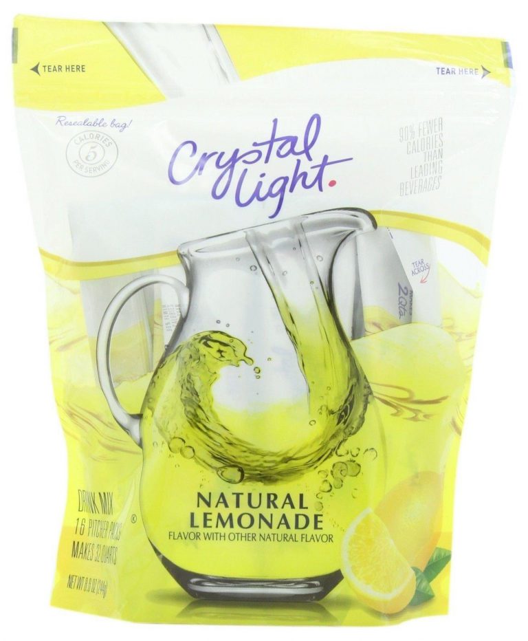 Crystal Light Lemonade Sticks Natural 8.6 Ounce Packets 16 Count