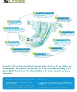 Alternative view of Andy Pandy Premium Bamboo Disposable Diapers X-Large 62 Count