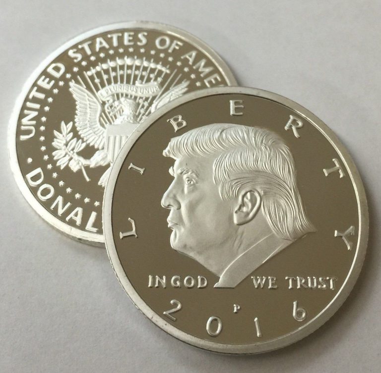 President Donald Trump 2016 Silver Eagle Novelty Coin 30Mm