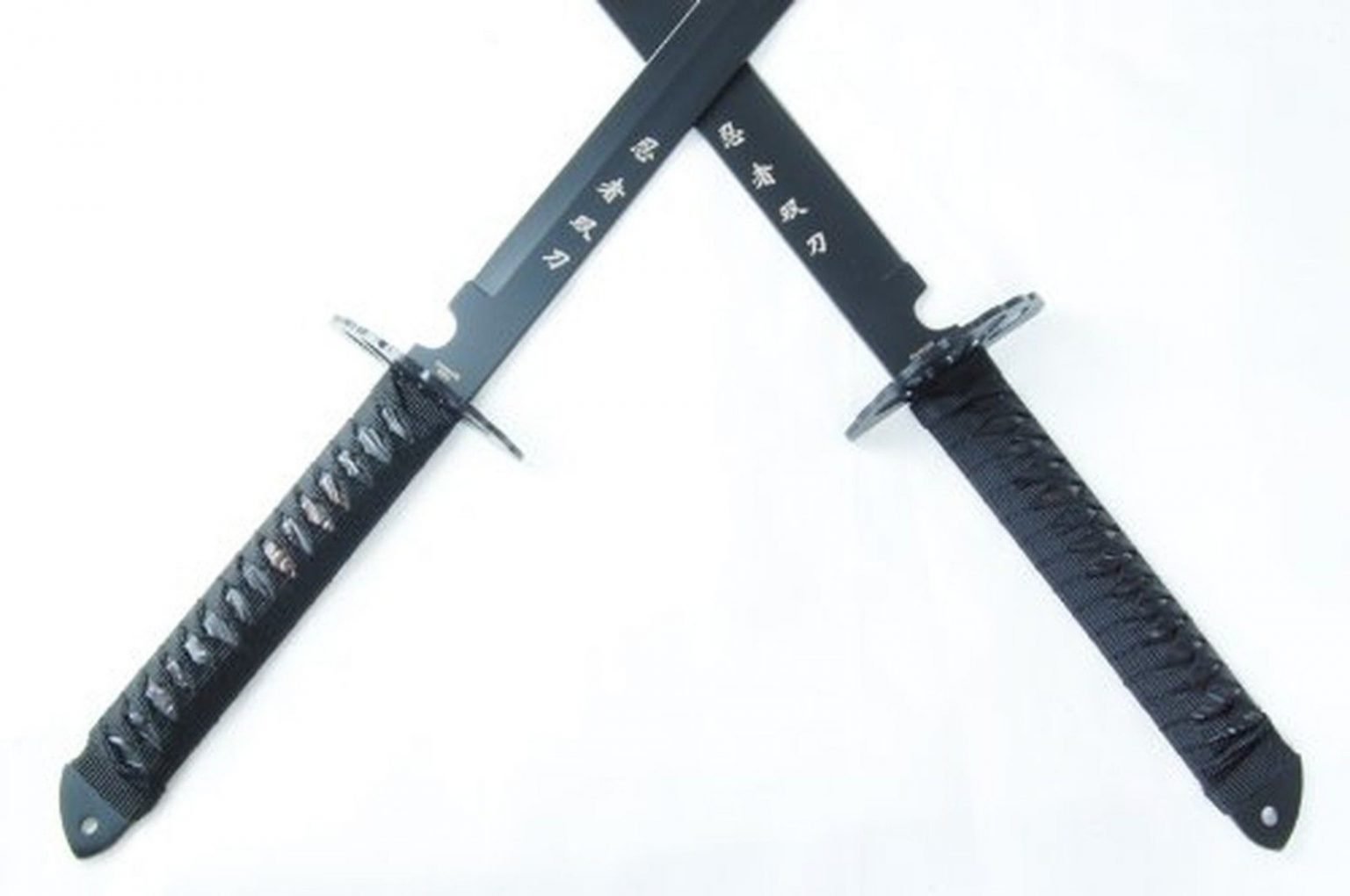 Bladesusa Hk Twin Ninja Swords Two Piece Set Black Inch Overall Swiftsly