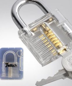 Alternative view of Yulitech Practice Lock Set Crystal Visible Cutaway Of 3 Most Common Lock Type..