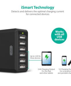 Alternative view of Ravpower 50W 10A 6-Port Usb Charger Desktop Charging Station With Ismart Tech..