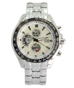Alternative view of Readeel Silver White Quartz Movt Boys Mens Watch Stainless Steel Band Date St..