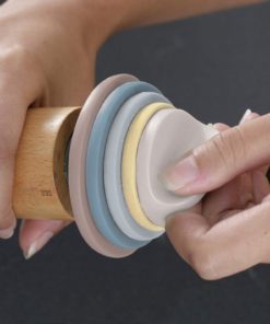 Alternative view of Joseph Joseph 20036 Adjustable Rolling Pin Removable Rings Beech Wood Classic..