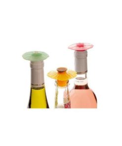 Alternative view of Charles Viancin Wine Bottle Stopper - Lily Pad Sunflower & Hibiscus