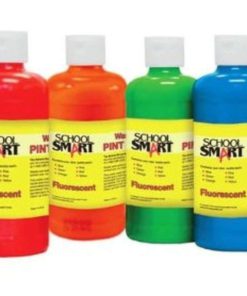 School Smart 1439240 Non-Toxic Washable Tempera Paint Set 1-Pint Plastic Bott..