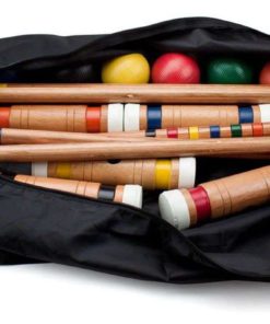 Alternative view of Crown Sporting Goods Six Player Deluxe Croquet Set With Sturdy Black Carrying..