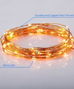 Homestarry Dimmable String Lights Pro/ 33Feet /100 Led's Warm White/ Copper W.. - $18.95