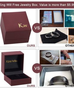 Alternative view of King Will 6Mm Tungsten Men's Wedding Band Ring In Comfort Fit Matte Finish Li..