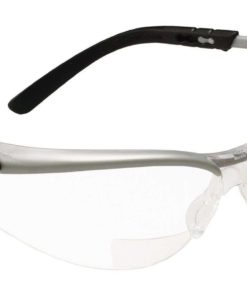 3M Reader's Safety Glasses+1.5 Diopter Clear Lens Bifocal Lens Silver/Black