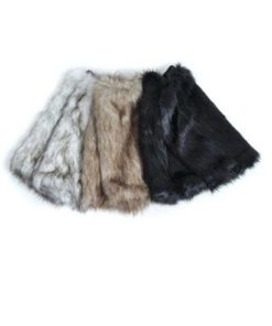 Alternative view of Leegoal Show Girl Chic Tall Fur Leg Warmers Gray