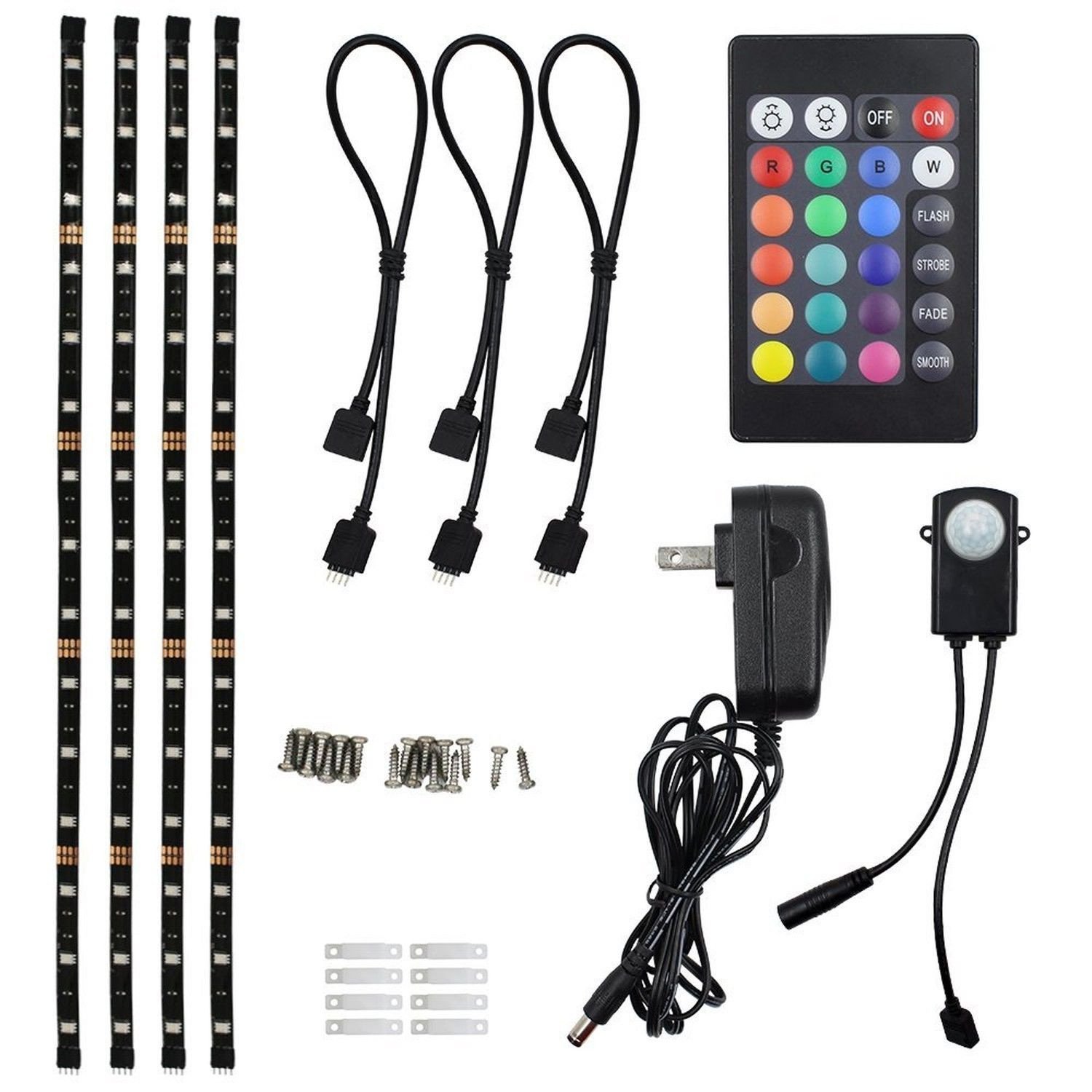 Torchstar Led Multi-Color Rgb Home Theater Tv Backlight Kit 4Pcs Of Etl Liste.. 1 Torchstar Led Multi-Color Rgb Home Theater Tv Backlight Kit 4Pcs Of Etl Liste..