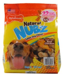 Nylabone Natural Nubz Edible Dog Chews 22Ct. (2.6Lb Bag)