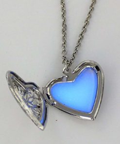 Silver Glow In The Dark Heart Shaped Locket Unique Uv-Rechargeable Necklace W.. 13 57 df8da22f c296 4cb8 b247 057ae4762c74