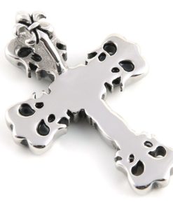 Mens Big Stainless Steel Fleur De Lis Cross Pendant Necklace. Mechanic Style .. 12 57 dfd311c7 fba8 4f19 a669 e40a84346e1b