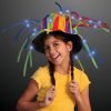 Funny Clown Top Hat With Lights & Noodle Hair